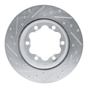 Dodge Sprinter 3500 Brake Rotor (1) - Rear Right - R1 Concepts - Drilled & Slotted - Silver - `02-`06